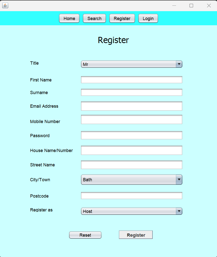 Register Page