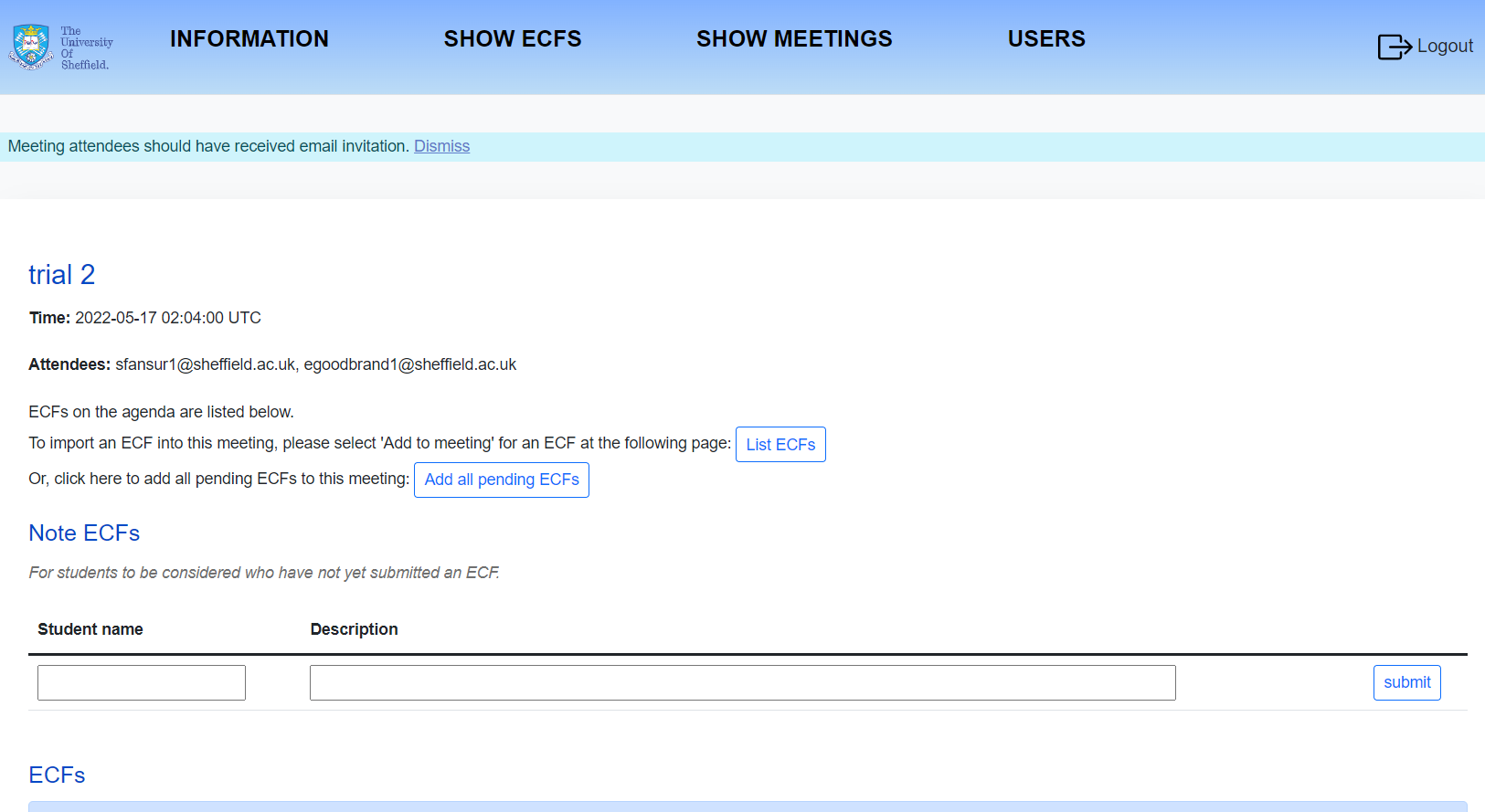 Meeting Agenda