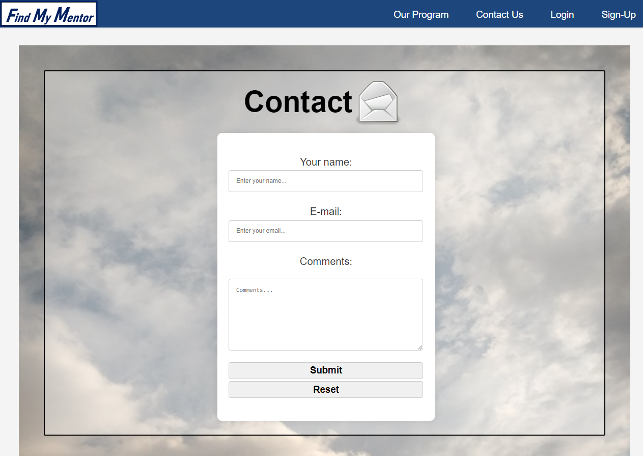 Mentee Contact Page